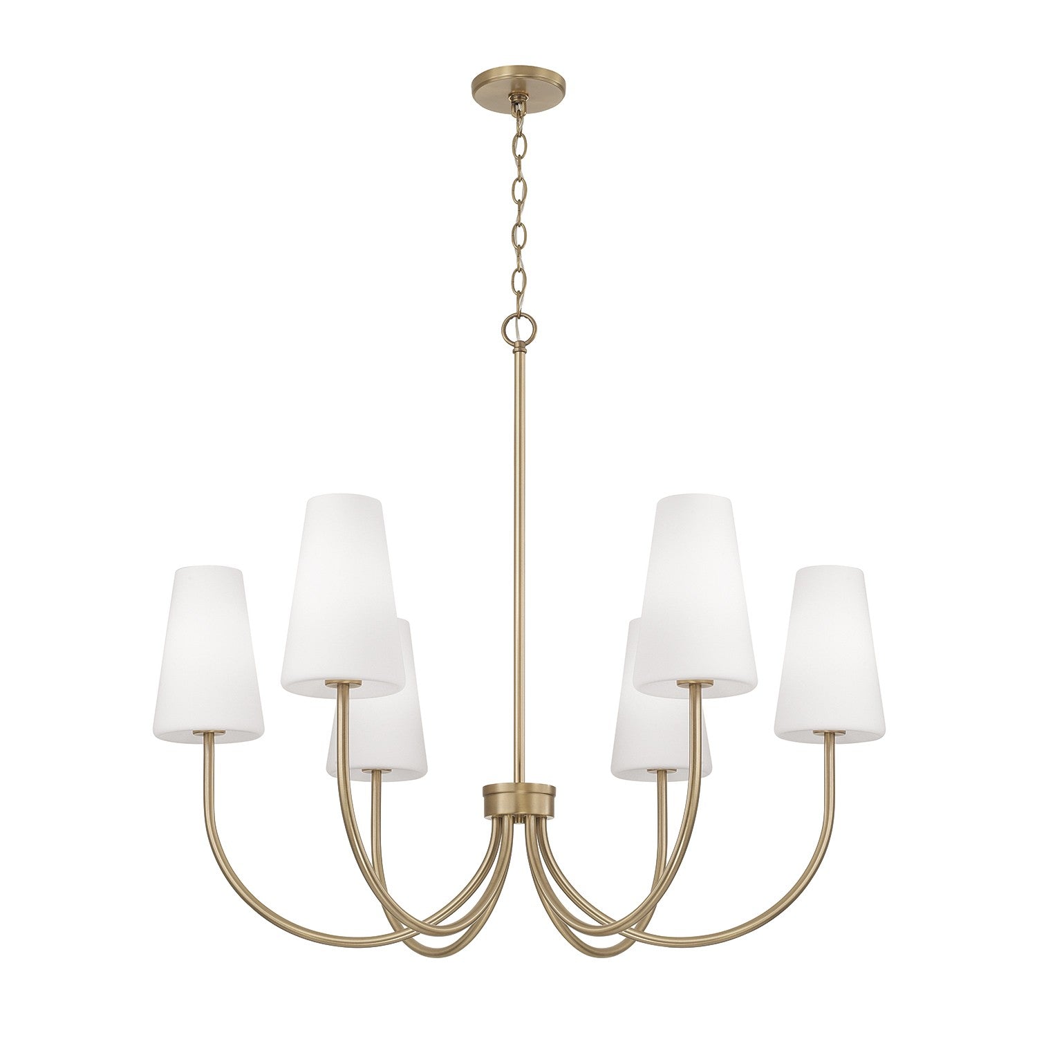 Capital Lighting - 455261AD-550 - Six Light Chandelier - Averitt - Aged Brass