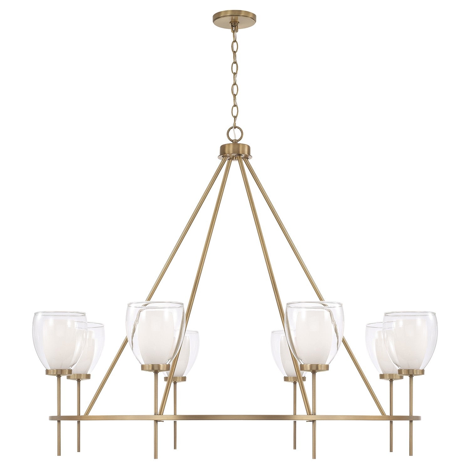Capital Lighting - 455981AD - Eight Light Chandelier - Joss - Aged Brass
