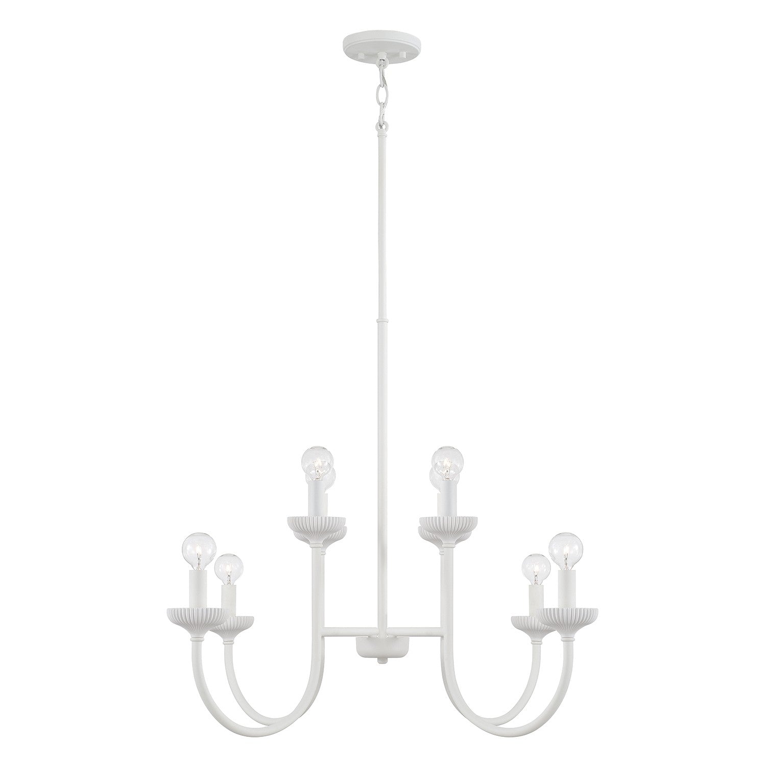 Capital Lighting - 456181CE - Eight Light Chandelier - Mallory - Ceramic White