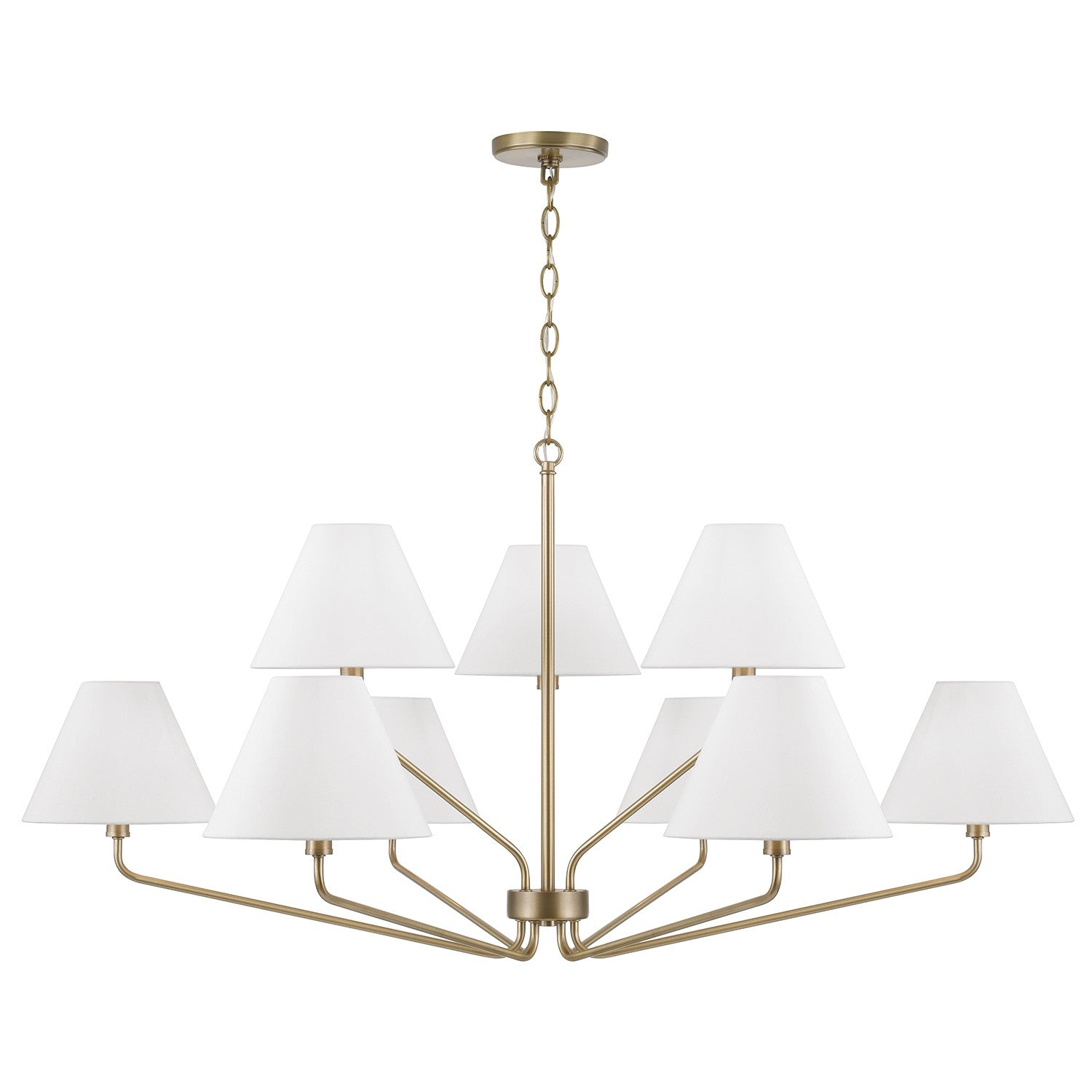 Capital Lighting - 456691AD-714 - Nine Light Chandelier - Chadwick - Aged Brass
