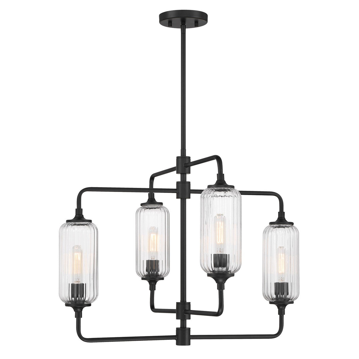 Savoy House - 1-3025-4-89 - Four Light Chandelier - Holton - Matte Black