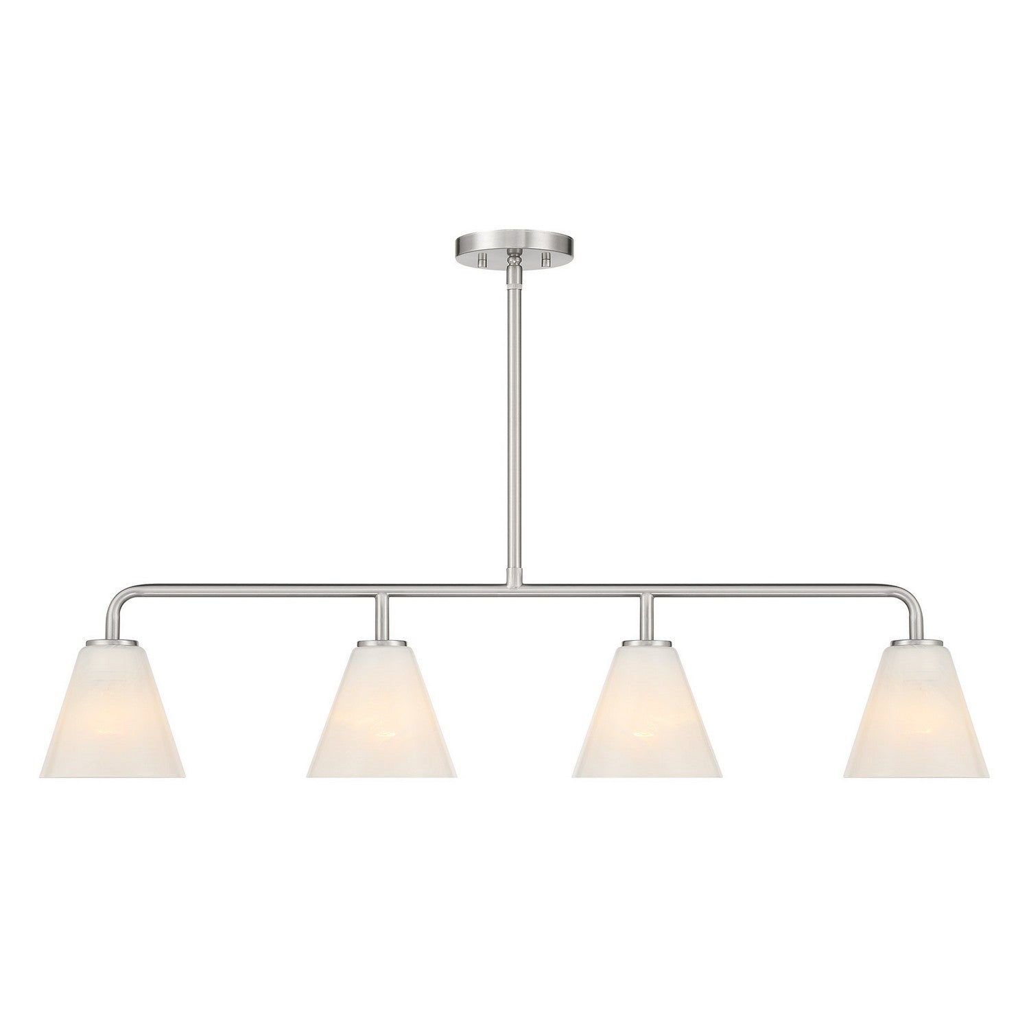 Savoy House - 1-4014-4-SN - Four Light Linear Chandelier - Blair - Satin Nickel