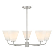 Savoy House - 1-4015-5-SN - Five Light Chandelier - Blair - Satin Nickel
