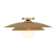Savoy House - 6-5564-1-322 - One Light Semi-Flush Mount - Sherrer - Warm Brass