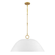 Savoy House - 7-2918-1-157 - One Light Pendant - Alta - White Bisque and Brass