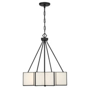 Savoy House - 7-5988-3-89 - Three Light Pendant - Reiling - Matte Black
