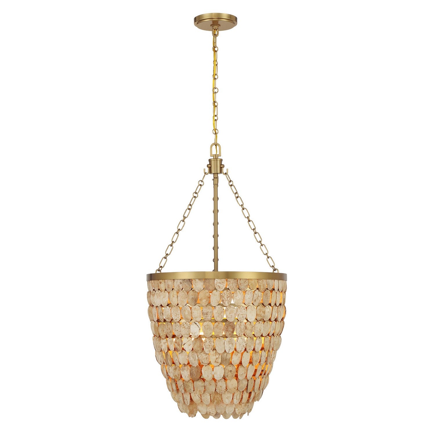 Savoy House - 7-7560-4-322 - Four Light Pendant - Catalan - Warm Brass