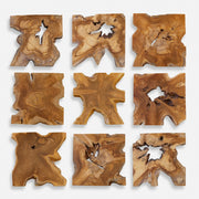 Uttermost - 04379 - Wall Decor Set/9 - Talia - Natural Teak Wood