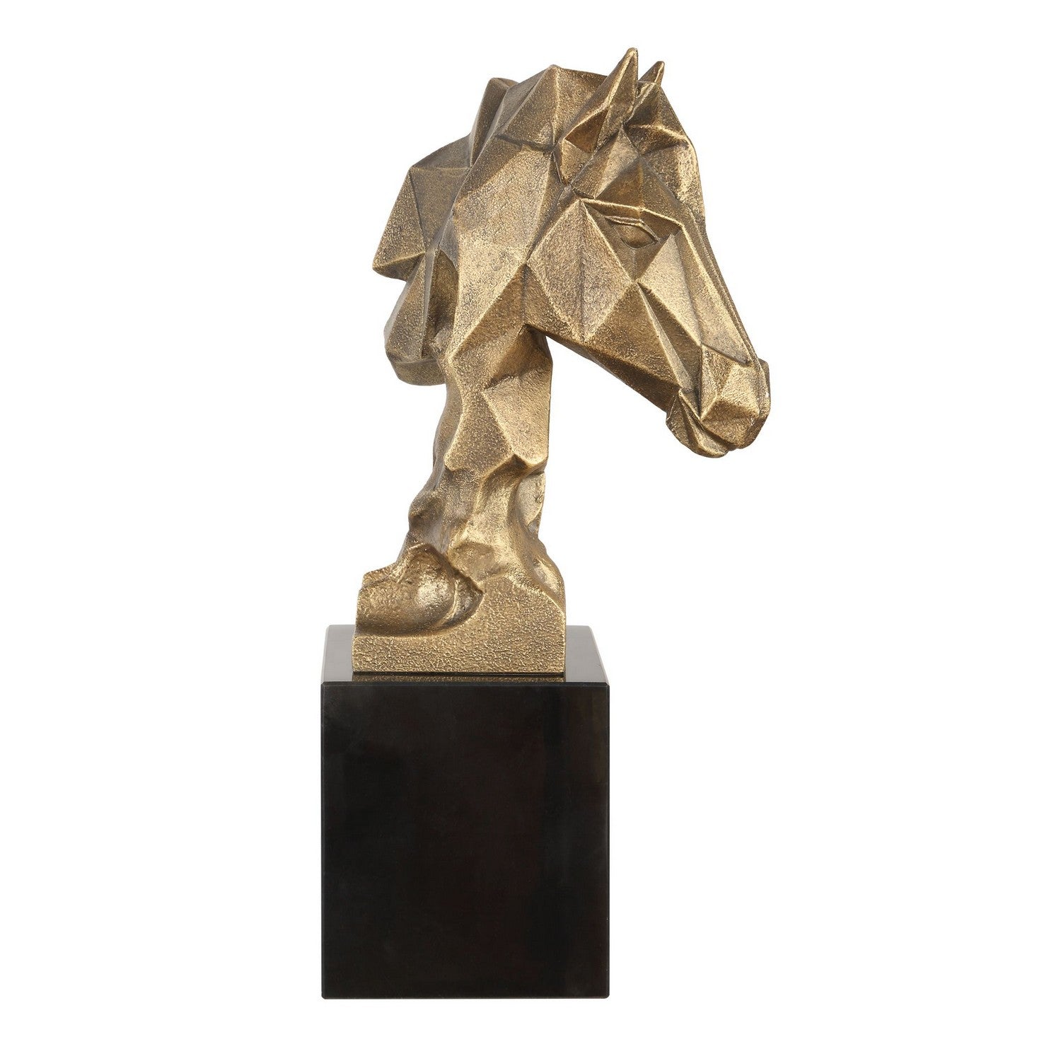 Uttermost - 18185 - Sculpture - Chiseled Horse Bust - Antiqued Gold