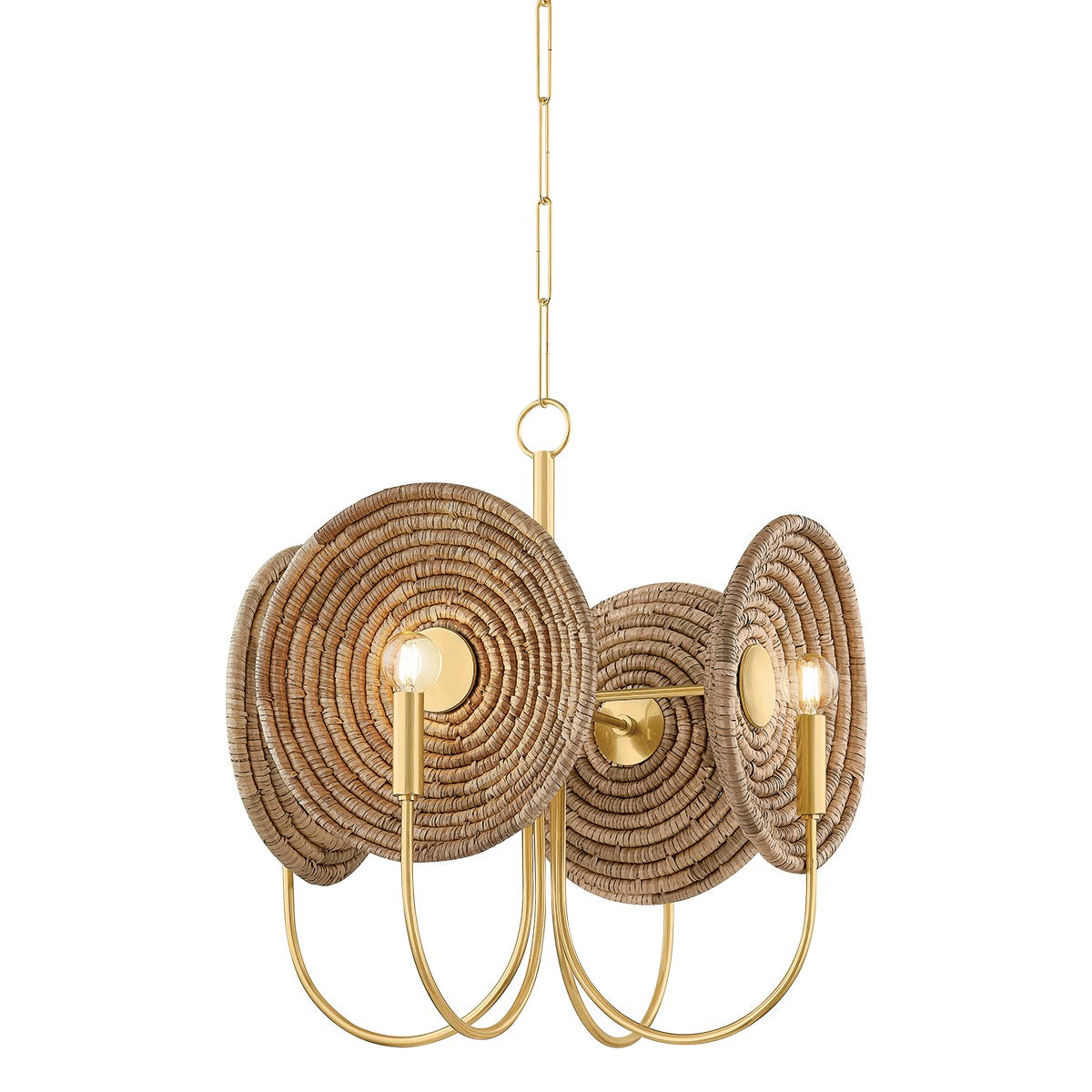 Mitzi - H1020704-AGB - Four Light Chandelier - Ashby - Aged Brass
