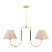 Mitzi - H1043902-AGB/TRB - Two Light Linear Pendant - Janie - Aged Brass/True Bronze