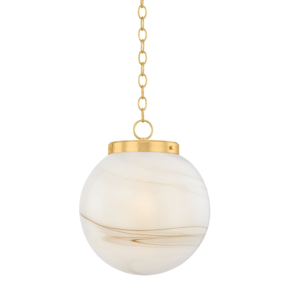 Mitzi - H989701L-AGB - One Light Pendant - Ambra - Aged Brass