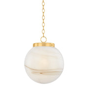 Mitzi - H989701L-AGB - One Light Pendant - Ambra - Aged Brass