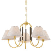 Mitzi - H1043805-AGB/TRB - Five Light Chandelier - Janie - Aged Brass/True Bronze