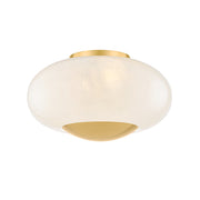Mitzi - H899501-AGB - Two Light Flush Mount - Lottie - Aged Brass