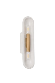 Troy Lighting - B1617-PBR/CLC - Two Light Wall Sconce - Lane - Patina Brass/Ceramic White Large Crackle