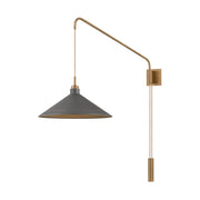 Troy Lighting - B2936-PBR/GRA - One Light Wall Sconce - Conor - Patina Brass And Graphite