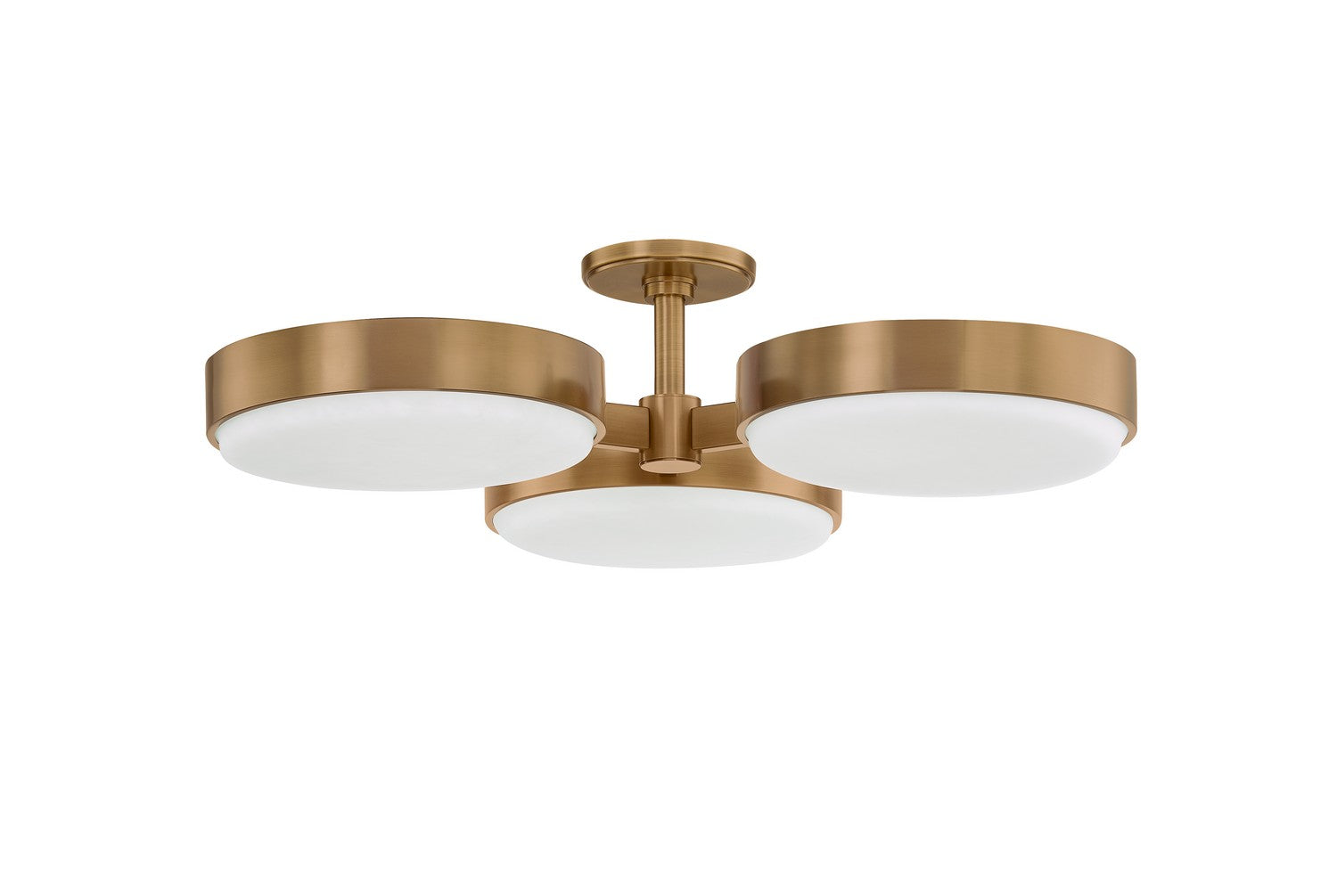 Troy Lighting - C1330-PBR - Three Light Semi Flush Mount - Rory - Patina Brass