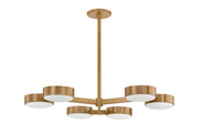 Troy Lighting - C1340-PBR - Six Light Semi Flush Mount - Rory - Patina Brass