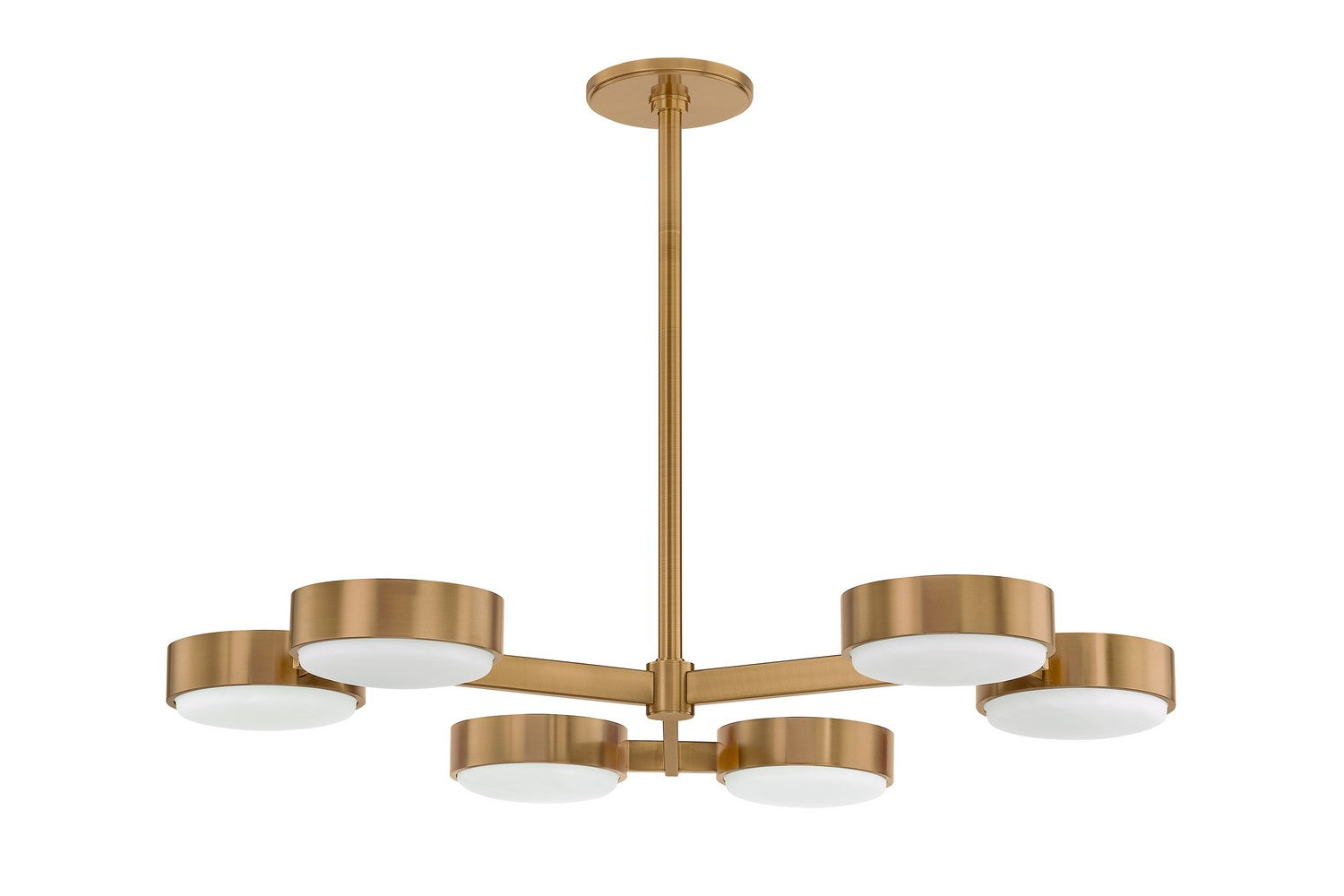 Troy Lighting - C1340-PBR - Six Light Semi Flush Mount - Rory - Patina Brass