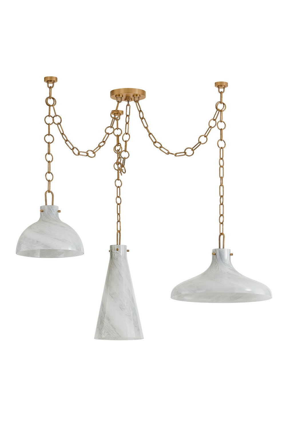 Troy Lighting - F1242-PBR - Three Light Chandelier - Joaquin - Patina Brass