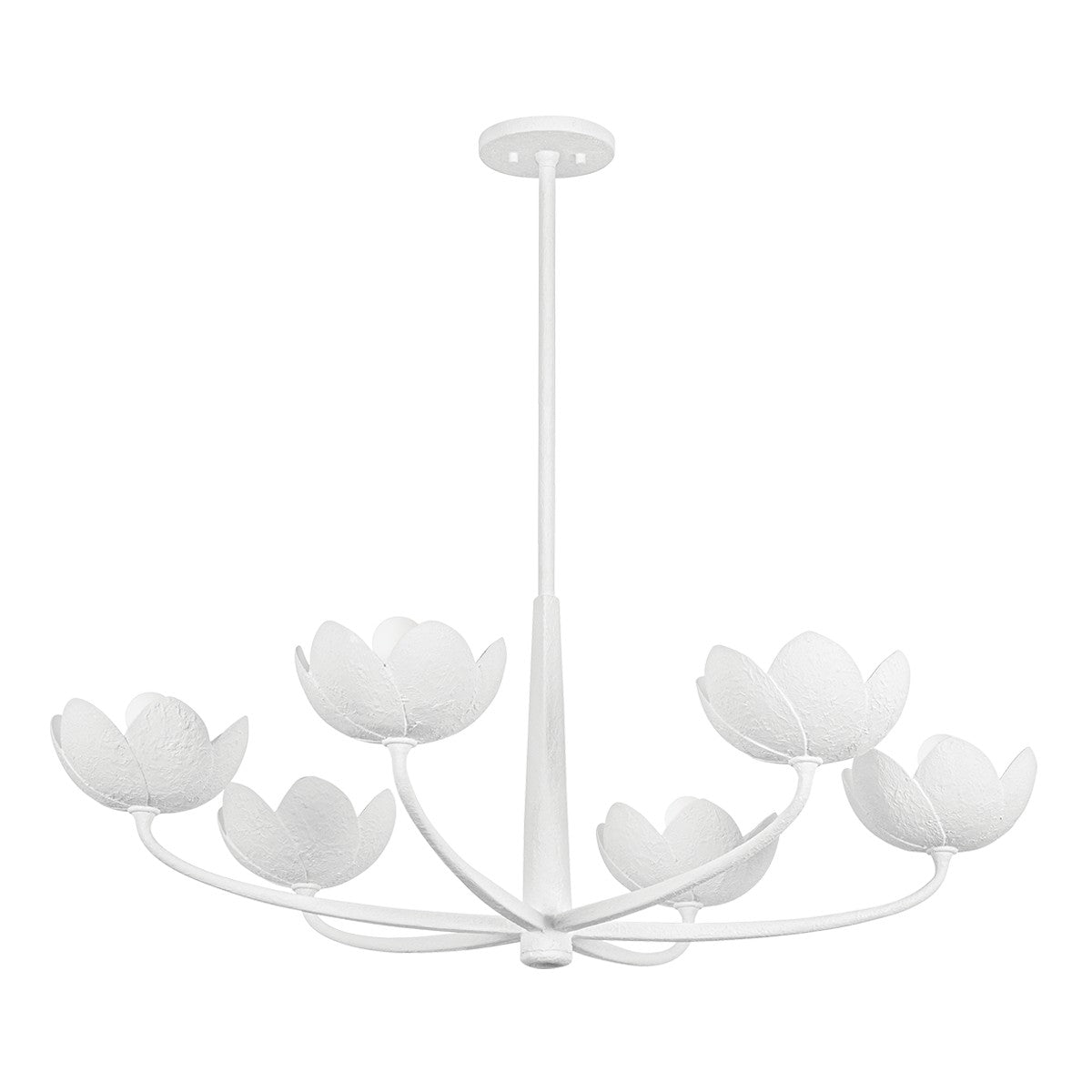 Troy Lighting - F2040-GSW - Six Light Chandelier - Arcata - Gesso White