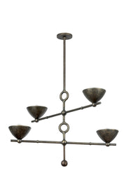 Troy Lighting - F2338-BPG - Four Light Chandelier - Vishal - Black Patina Gold