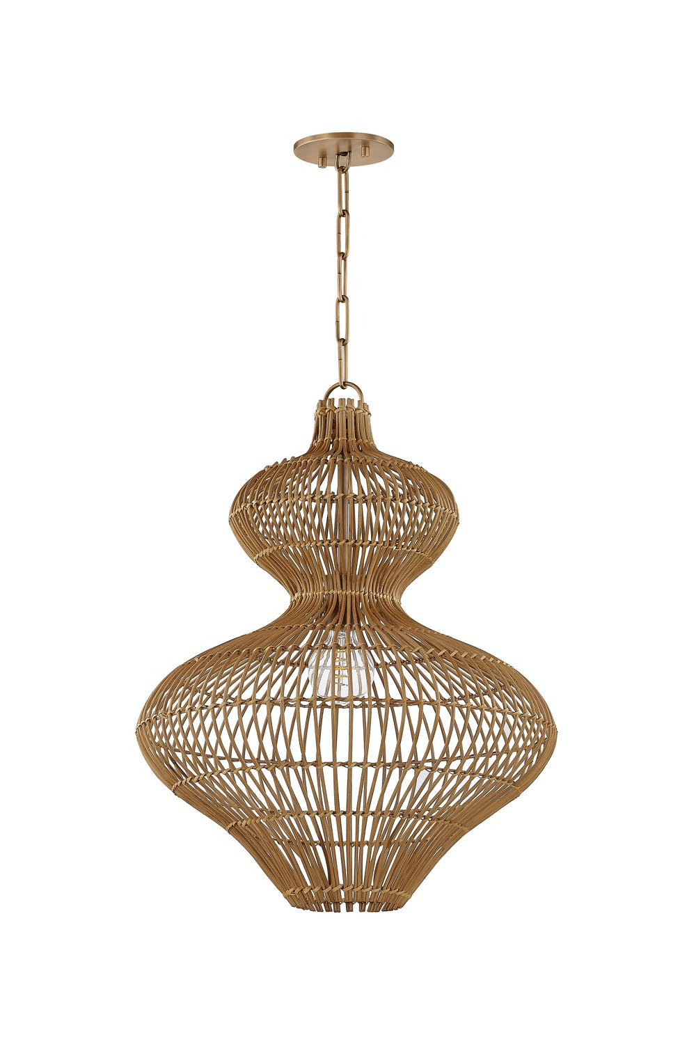 Troy Lighting - F3820-PBR - One Light Pendant - Irvine - Patina Brass