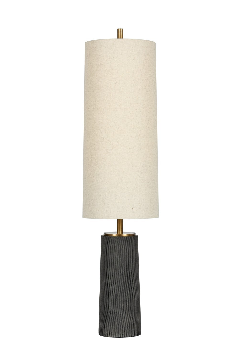 Troy Lighting - PFL1156-PBR/CDG - Three Light Floor Lamp - Thane - Patina Brass/Ceramic Meditation Grey