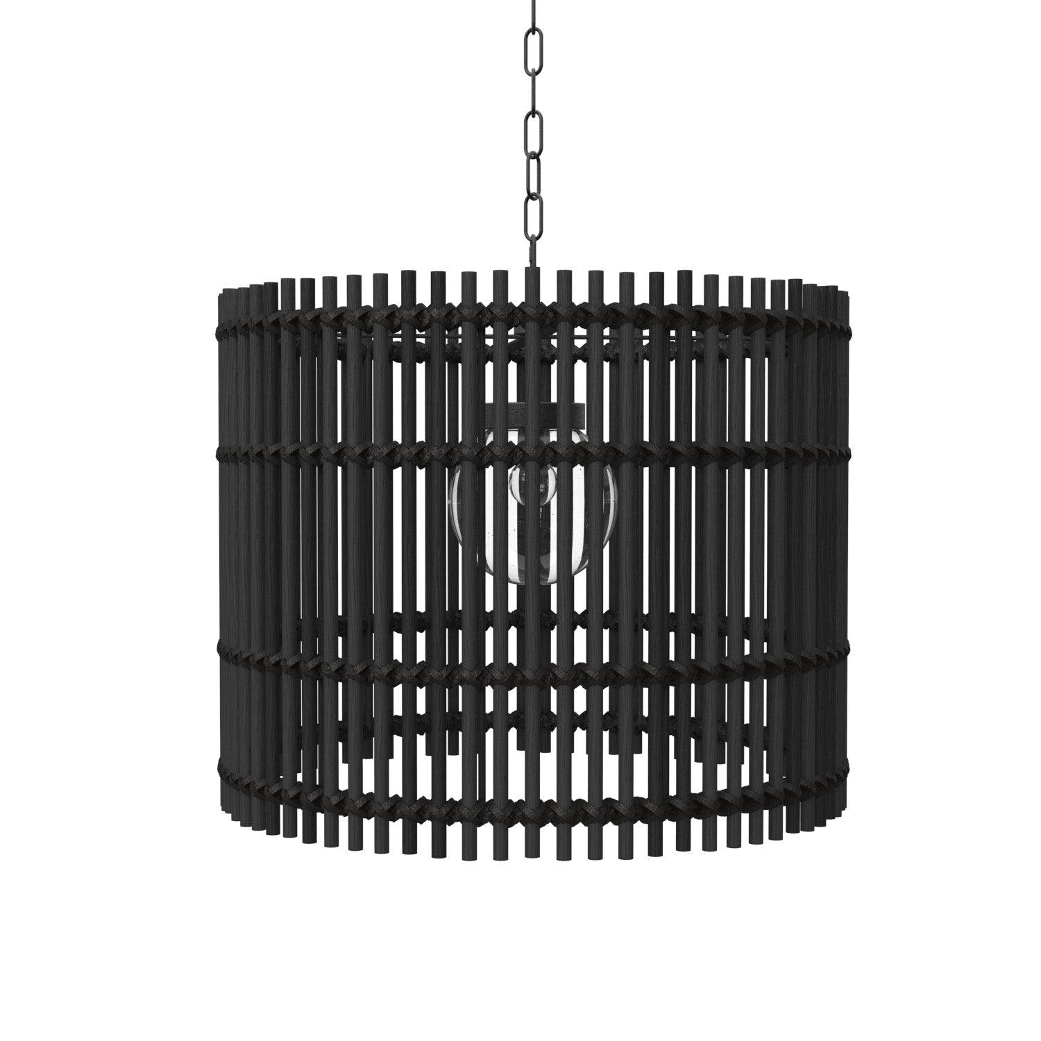 Gabby - 1435 - One Light Outdoor Chandelier - Sherman - Black/Walnut