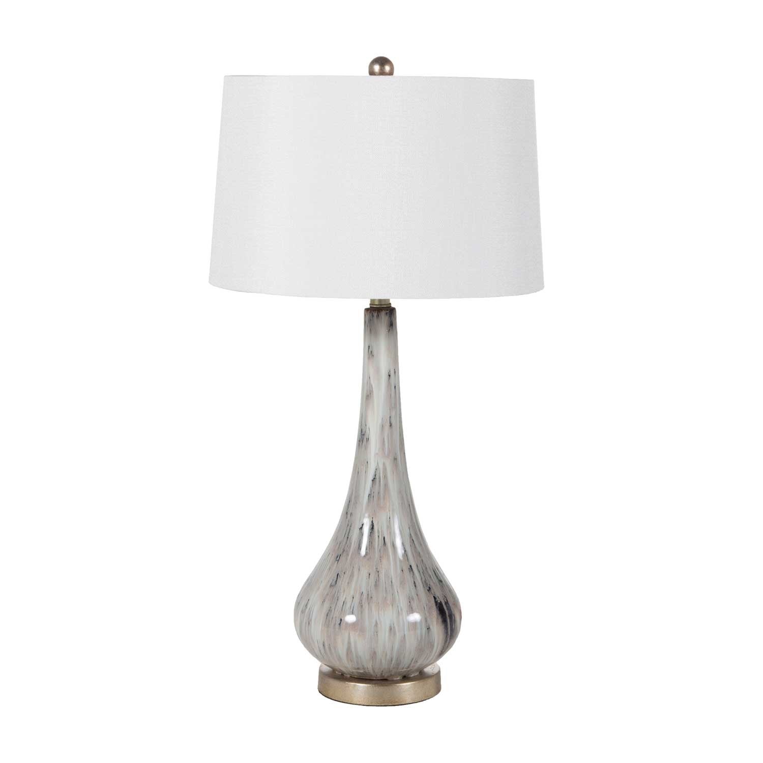 Gabby - SCH-156155 - One Light Table Lamp - Powell - Light Grey Flower Glaze/Champagne Silver