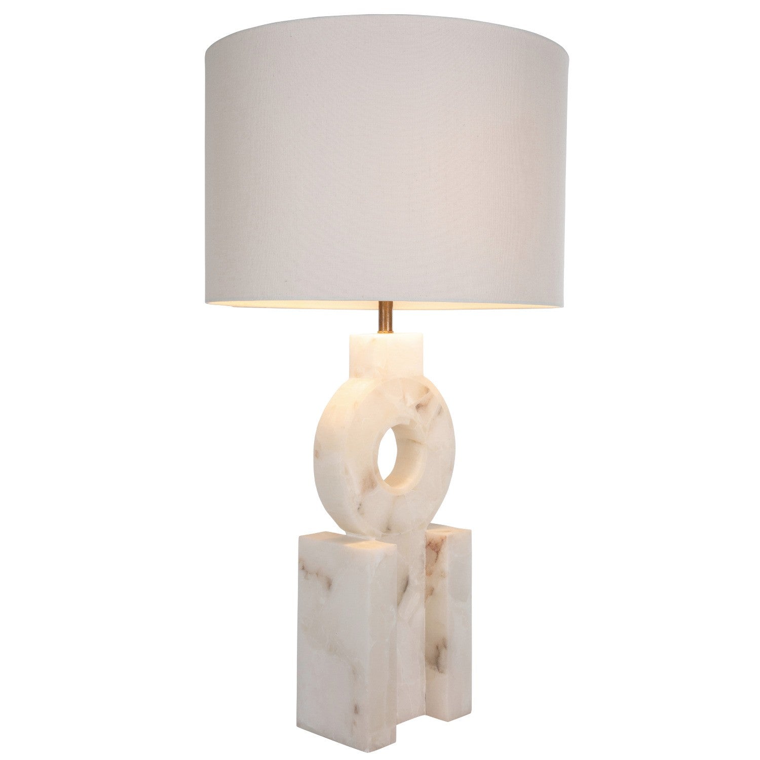 Gabby - SCH-170100 - Two Light Table Lamp - Kelsey - Feather White Linen/Brushed Copper/Alabaster