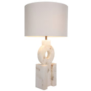 Gabby - SCH-170100 - Two Light Table Lamp - Kelsey - Feather White Linen/Brushed Copper/Alabaster