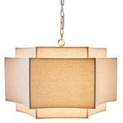 Gabby - SCH-175239 - Two Light Pendant - Hammond - Antique Gold/White Linen/Natural Alabaster