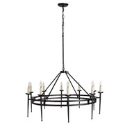 Gabby - SCH-175658 - Ten Light Chandelier - Tyrell - Antique Plaster White/Brushed Antique Black