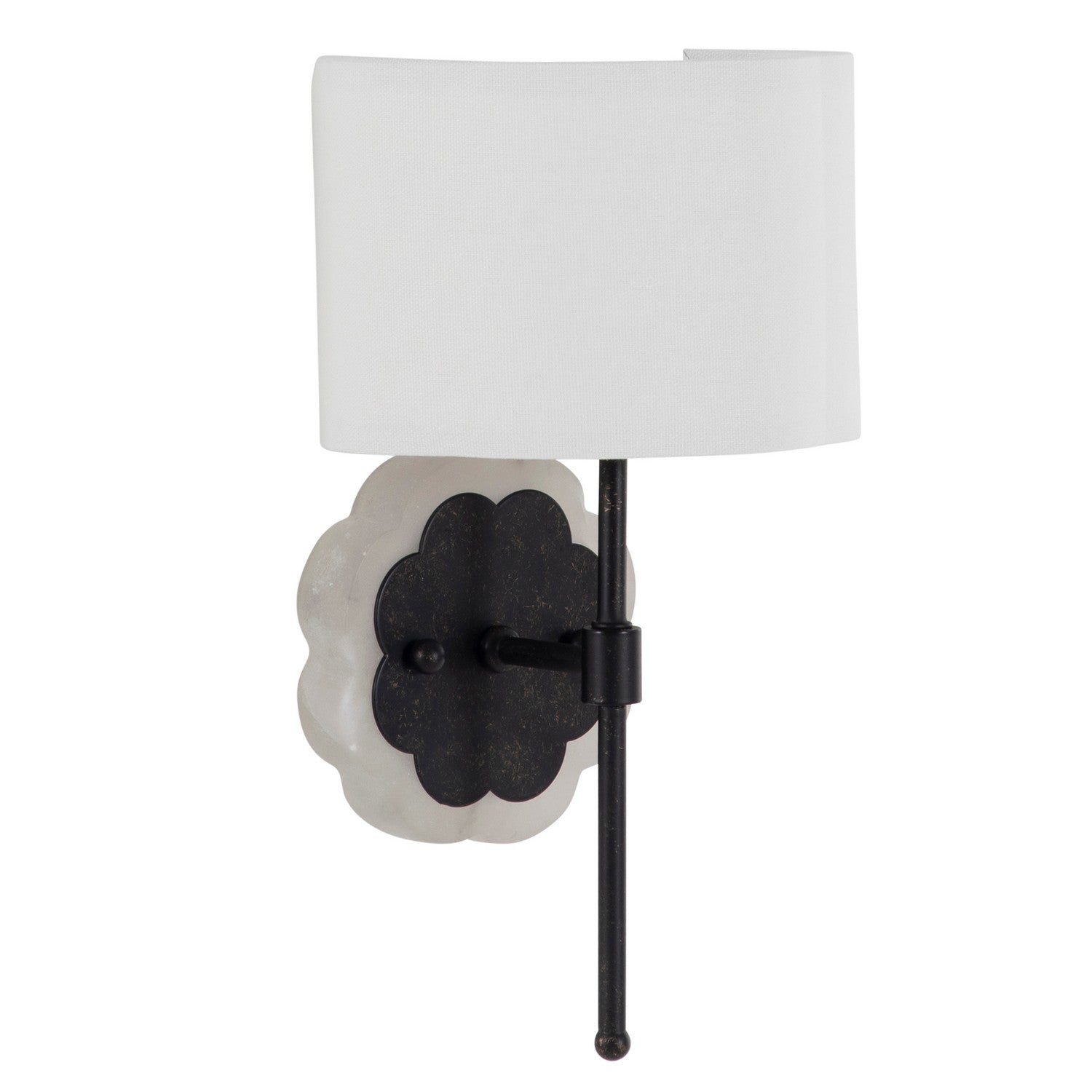 Gabby - SCH-175677 - One Light Wall Sconce - Shirley - Brushed Black/Natural Alabaster