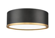 Z-Lite - 1018F12-MB-MGLD-LED - LED Flush Mount - Bradley - Matte Black / Modern Gold