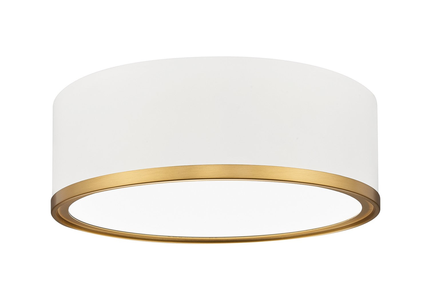 Z-Lite - 1018F12-MW-MGLD-LED - LED Flush Mount - Bradley - Matte White / Modern Gold