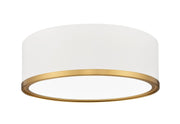 Z-Lite - 1018F12-MW-MGLD-LED - LED Flush Mount - Bradley - Matte White / Modern Gold