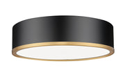 Z-Lite - 1018F16-MB-MGLD-LED - LED Flush Mount - Bradley - Matte Black / Modern Gold