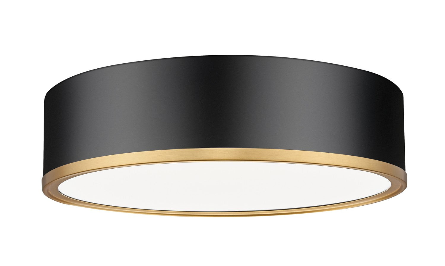 Z-Lite - 1018F16-MB-MGLD-LED - LED Flush Mount - Bradley - Matte Black / Modern Gold