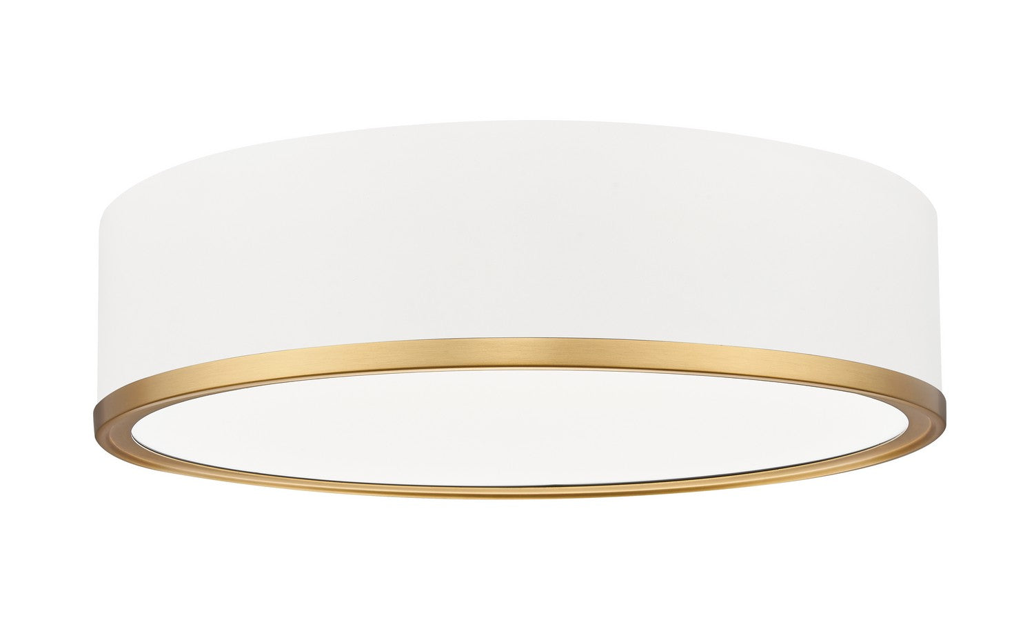Z-Lite - 1018F16-MW-MGLD-LED - LED Flush Mount - Bradley - Matte White / Modern Gold