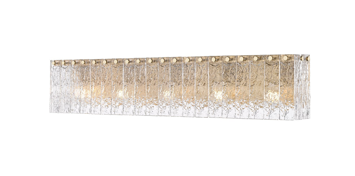 Z-Lite - 1943-5V-MGLD - Five Light Vanity - Glacier - Modern Gold