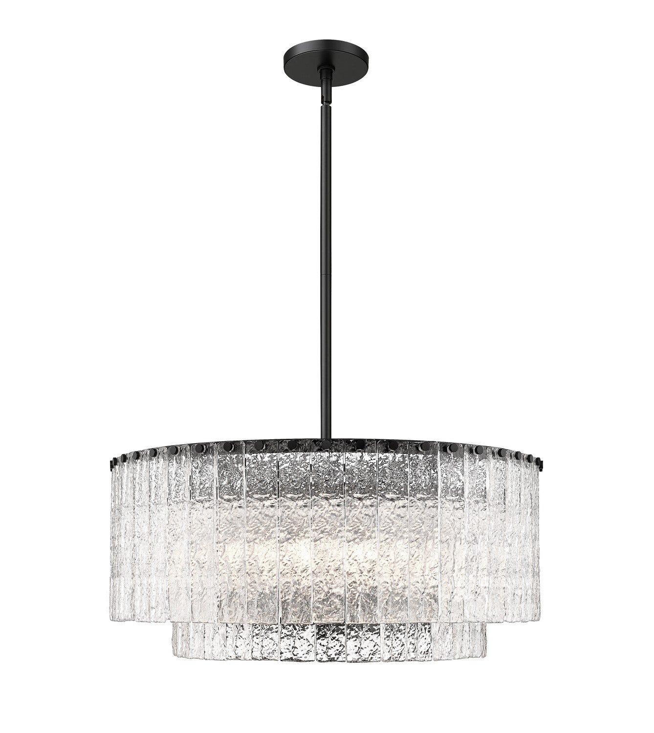 Z-Lite - 1943P26-2-MB - Ten Light Pendant - Glacier - Matte Black
