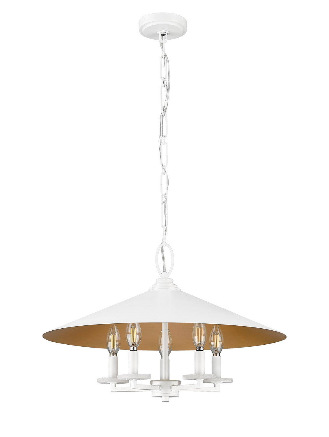 Z-Lite - 1953-22MW - Five Light Pendant - Rialto - Matte White