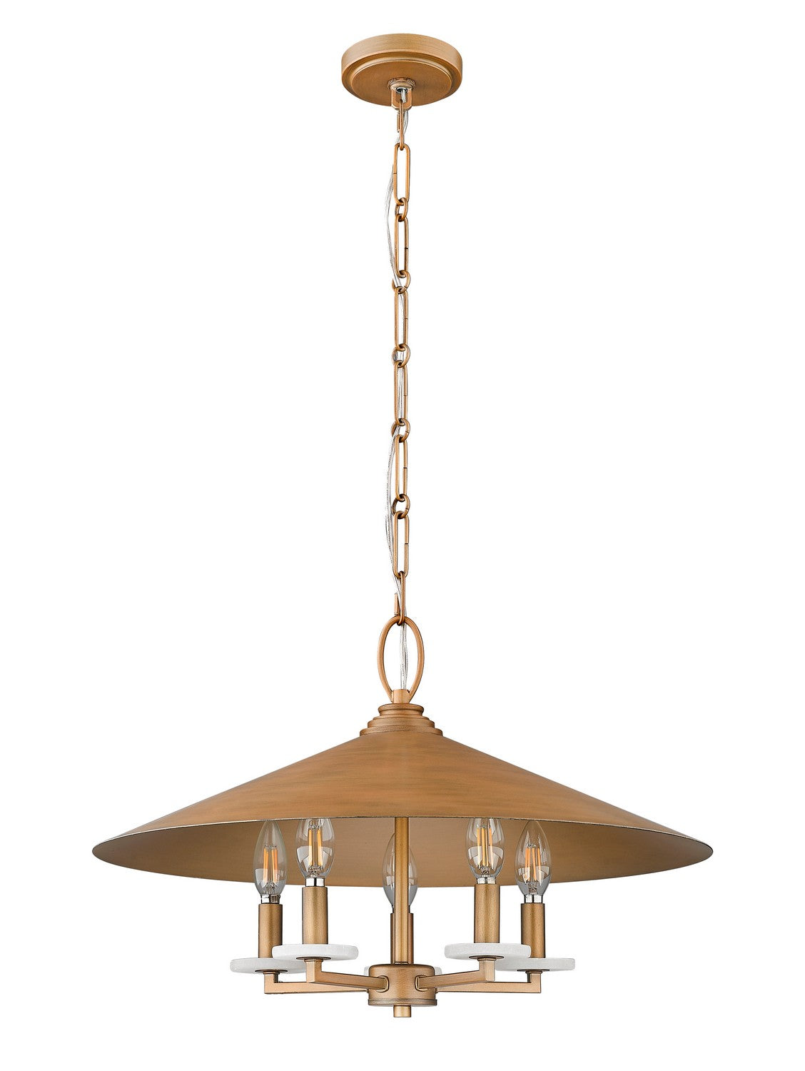 Z-Lite - 1953-22SGD - Five Light Pendant - Rialto - Signature Gold