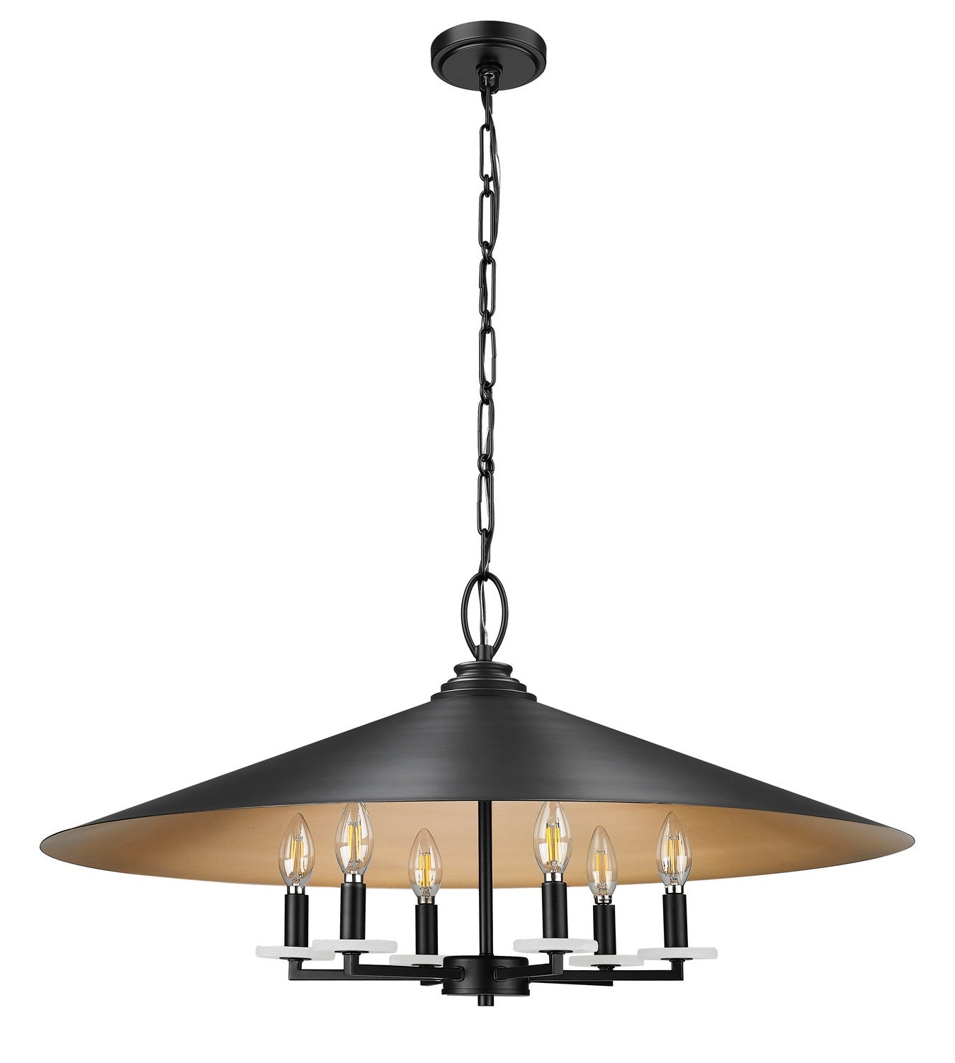 Z-Lite - 1953-32MB - Six Light Pendant - Rialto - Matte Black