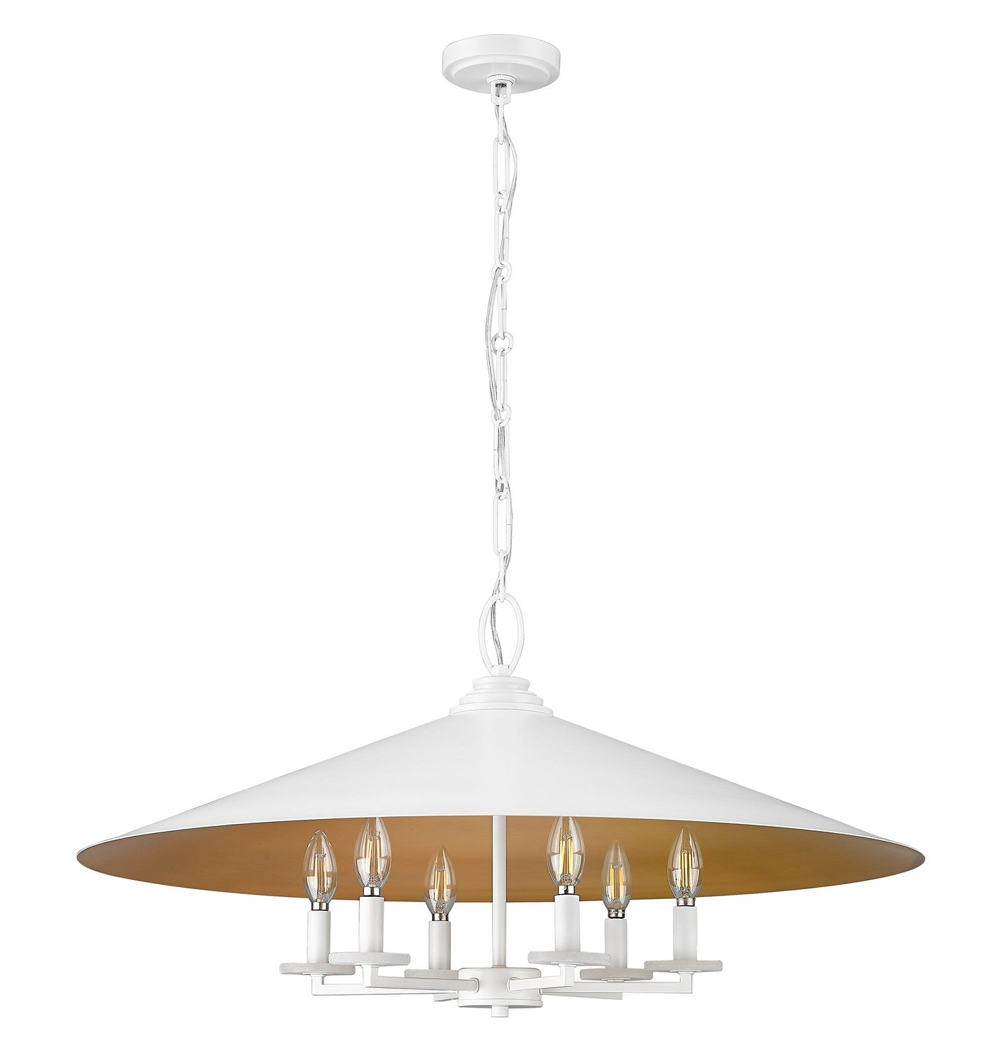 Z-Lite - 1953-32MW - Six Light Pendant - Rialto - Matte White