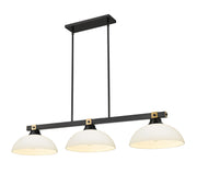 Z-Lite - 1955-3MB-RB-DMO14 - Three Light Billiard - Bronte - Matte Black / Rubbed Brass