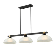 Z-Lite - 1955-3MB-RB-DWL14 - Three Light Billiard - Bronte - Matte Black / Rubbed Brass